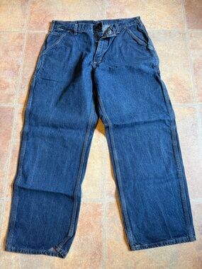 Carhartt Men's Relaxed Fit Indigo Blue Work Jeans